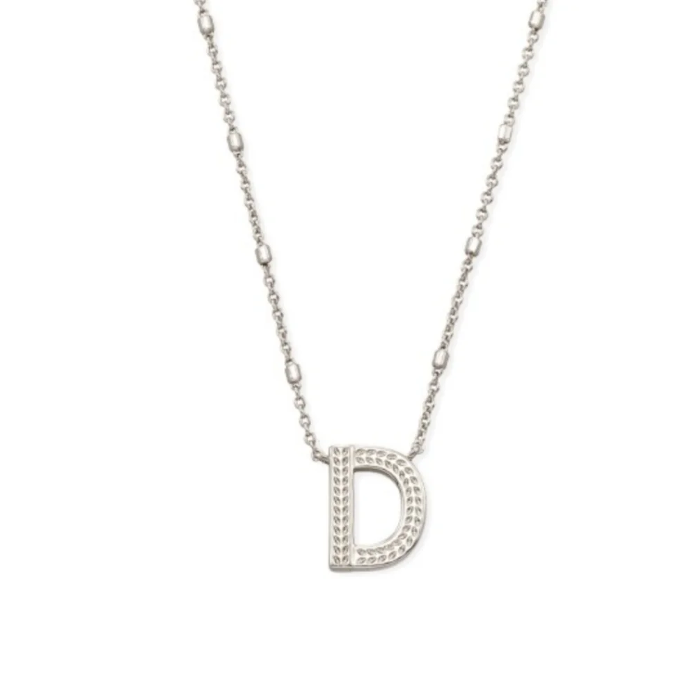 KENDRA SCOTT Initial D Rhodium Over Brass Necklace